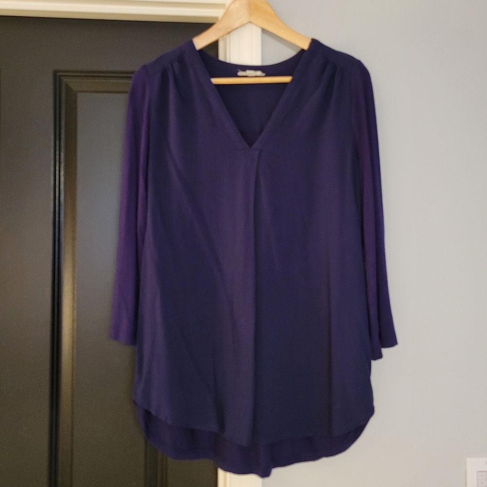 Navy Blue Tunic Shirt - Size M Fits Like L
